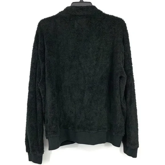 Rails Austin Jacket Fleece Teddy Black Full Zip Fuzzy - Picture 7 of 9